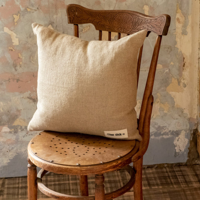 French Consul French linen rustic cushion grain sack