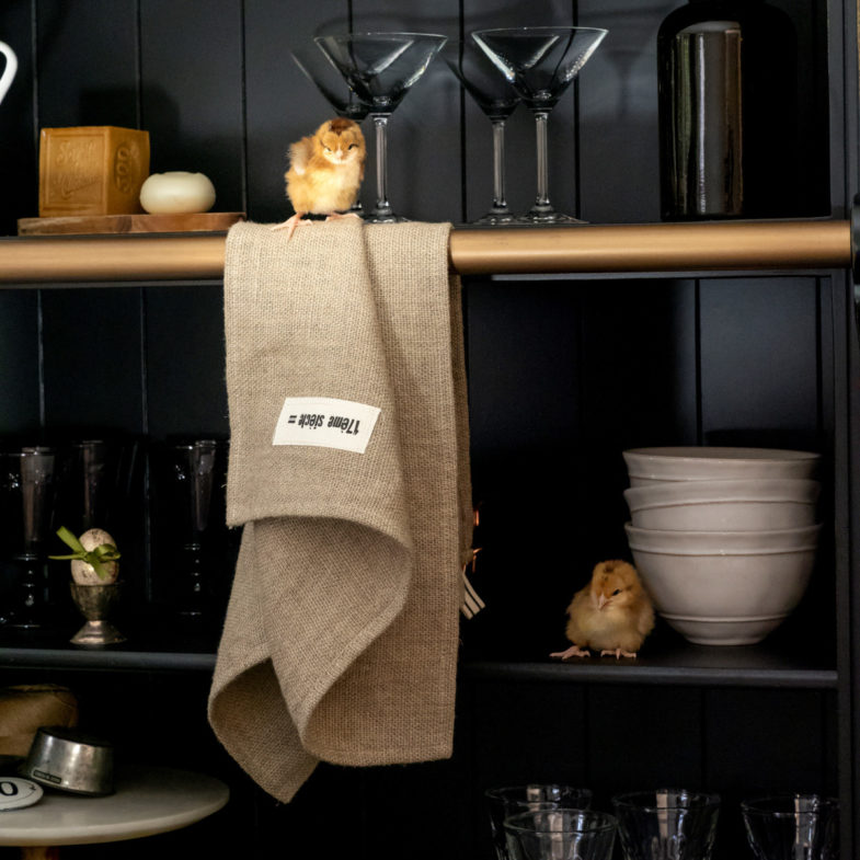French Market Black Kitchen Towel Set