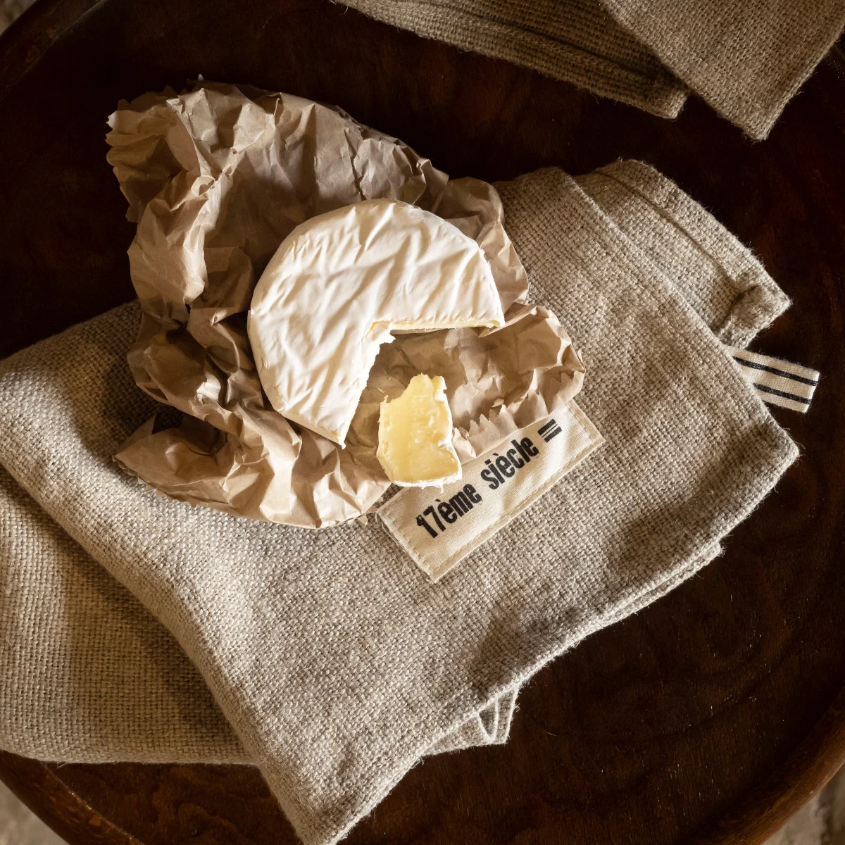 French Consul rustic linen tea towel