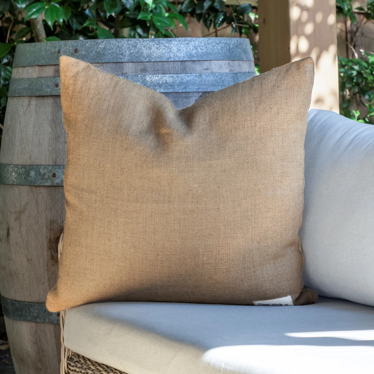 French Consul rustic linen cushion