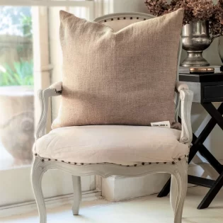 French Consul rustic linen cushion