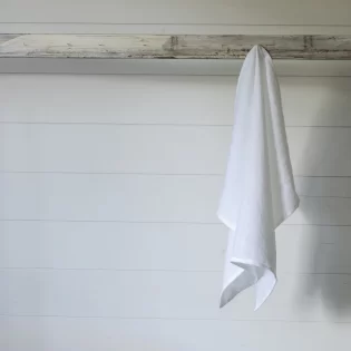 French Consul linen tea towel torchon white European linen made in Europe