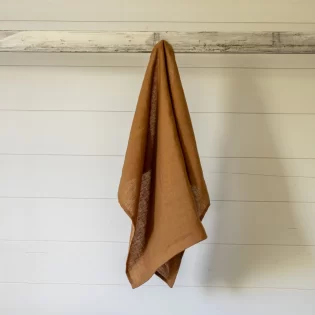 French Consul linen tea towel torchon cinnamon caramel European linen made in Europe