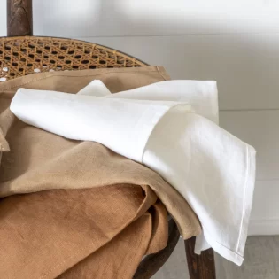 French Consul linen napkin white European linen made in Europe