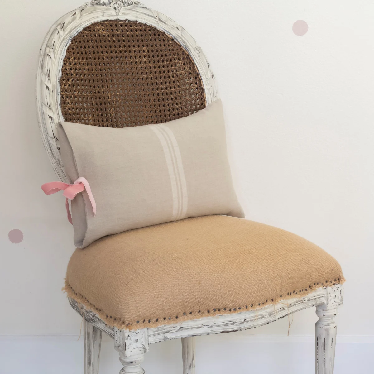 Madie Cushion Cover - pink bow