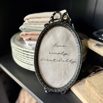 French Consul Framed linen quote printed on European linen Italian antique black frame