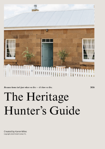 The Heritage Hunter’s Guide how to find a heritage property Australia French Consul Karen Miles
